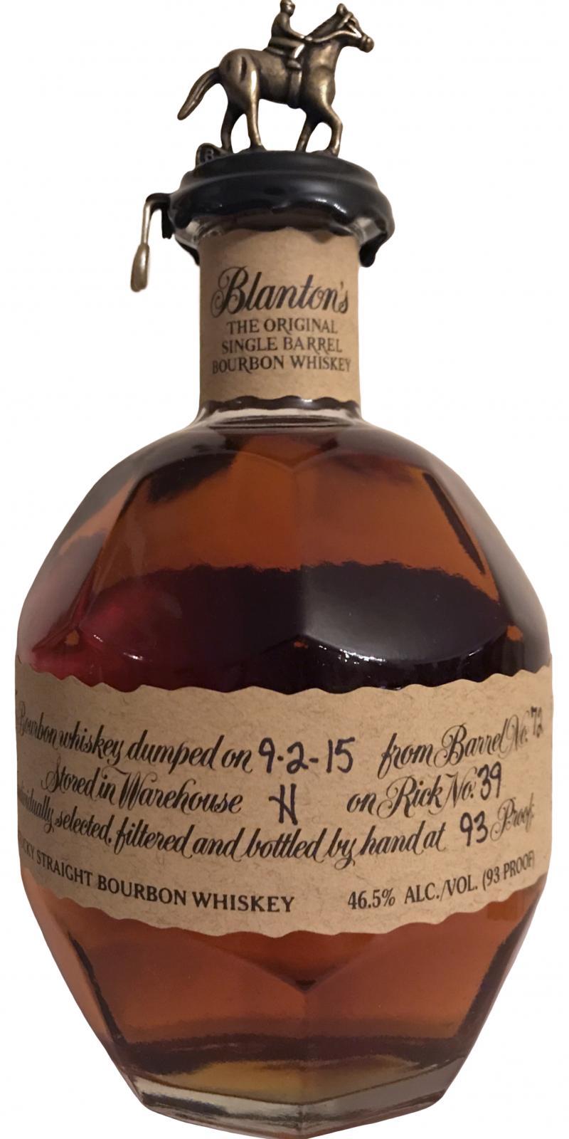 Blanton's The Original Single Barrel Bourbon Whiskey