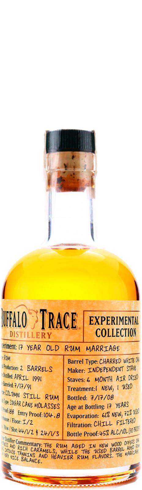 Buffalo Trace 1991 Experimental Collection - Rum Marriage