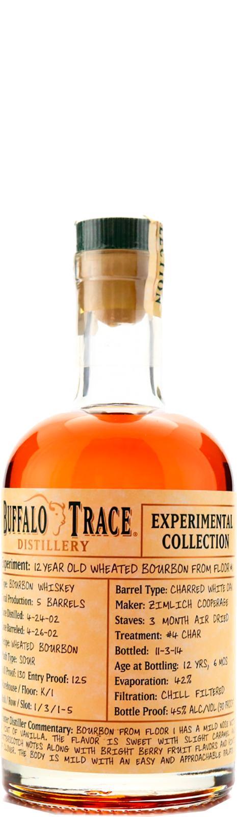 Buffalo Trace 2002 Experimental Collection - Wheated Bourbon Floor #1