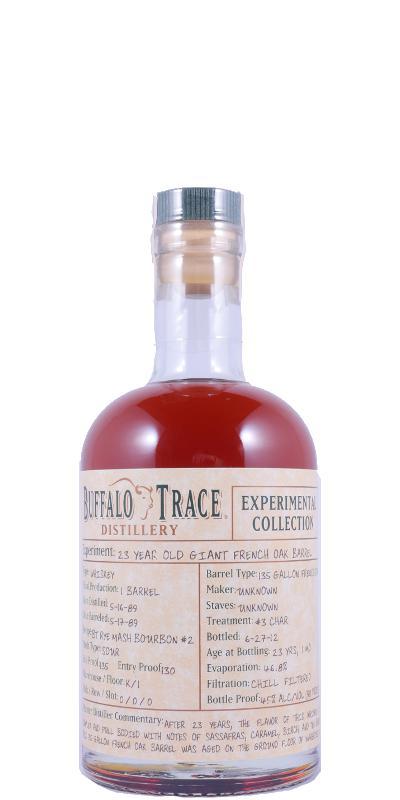 Buffalo Trace 23-year-old Experimental Collection Giant French Oak