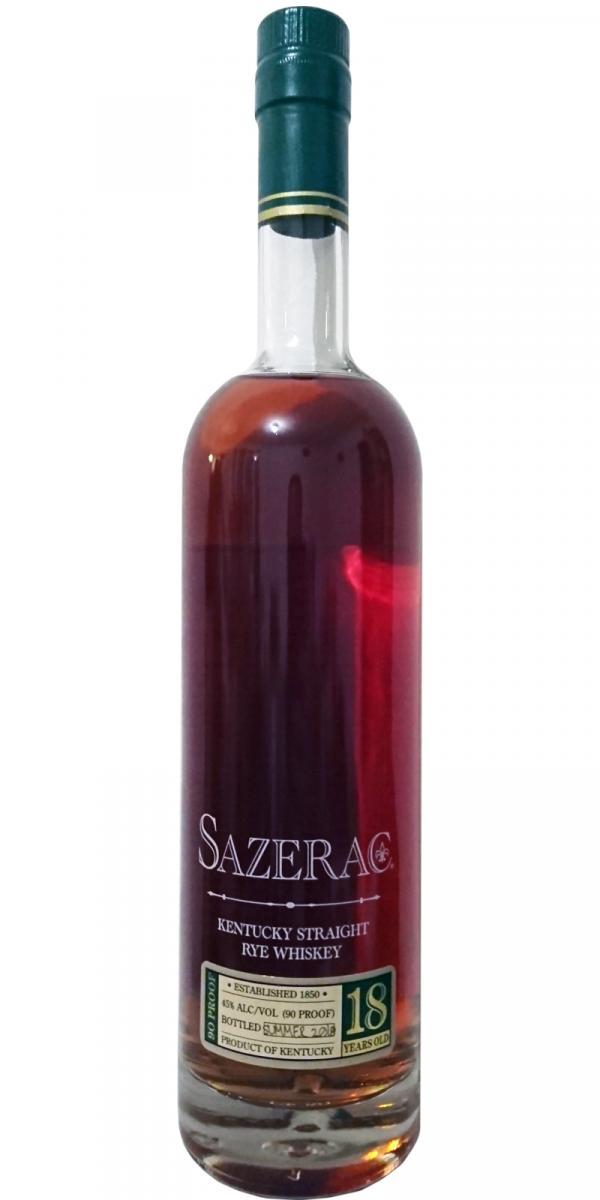 Sazerac 18-year-old Kentucky Straight Rye Whiskey