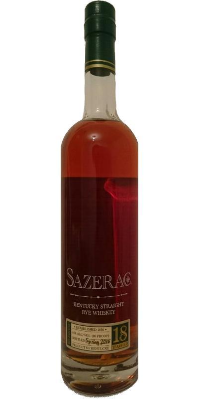 Sazerac 18-year-old Kentucky Straight Rye Whiskey