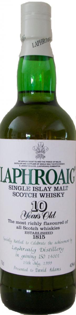 Laphroaig 10-year-old  ISO 14001