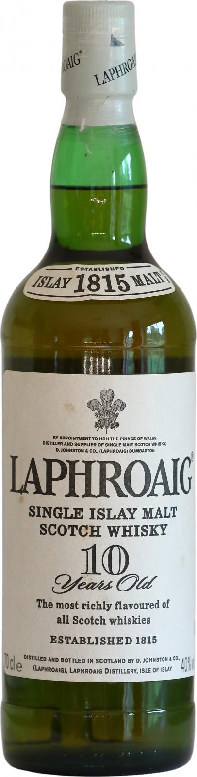 Laphroaig 10-year-old   Single Islay Malt Scotch Whisky