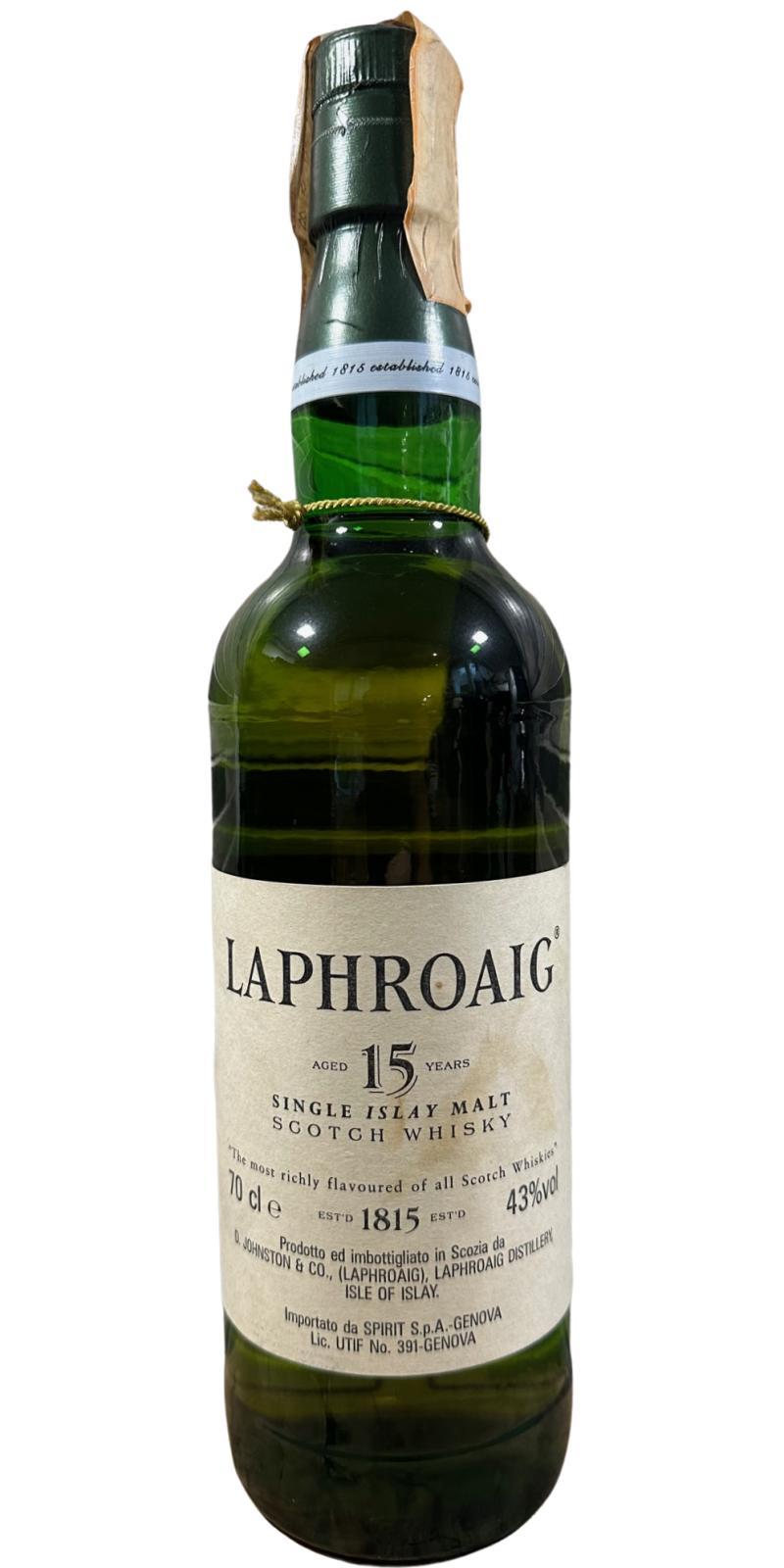 Laphroaig 15-year-old  Single Islay Malt Scotch Whisky