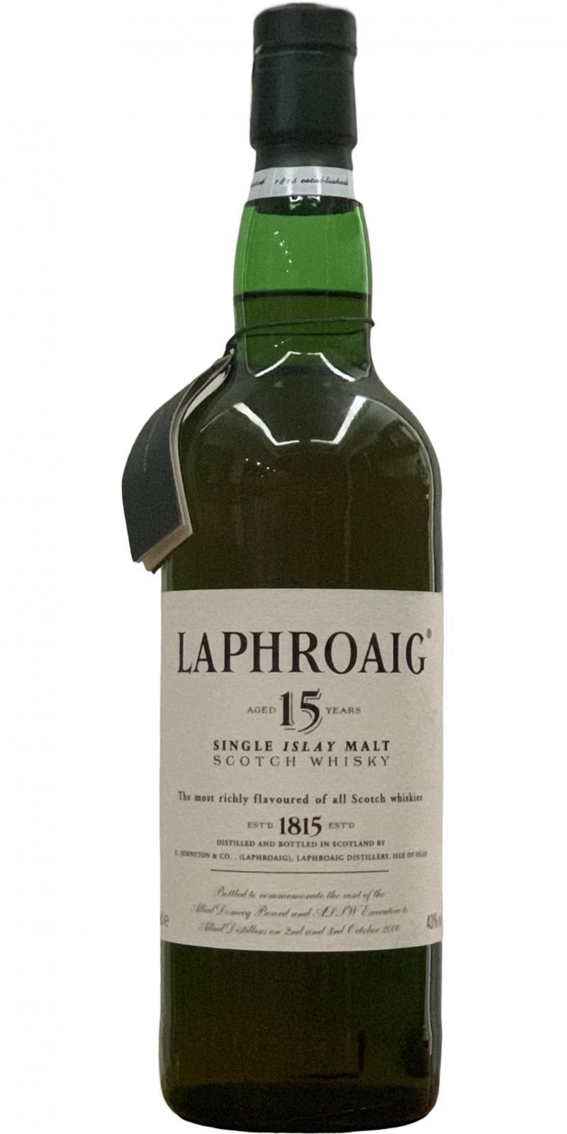 Laphroaig 15-year-old  Visit of Allied Domecq Board