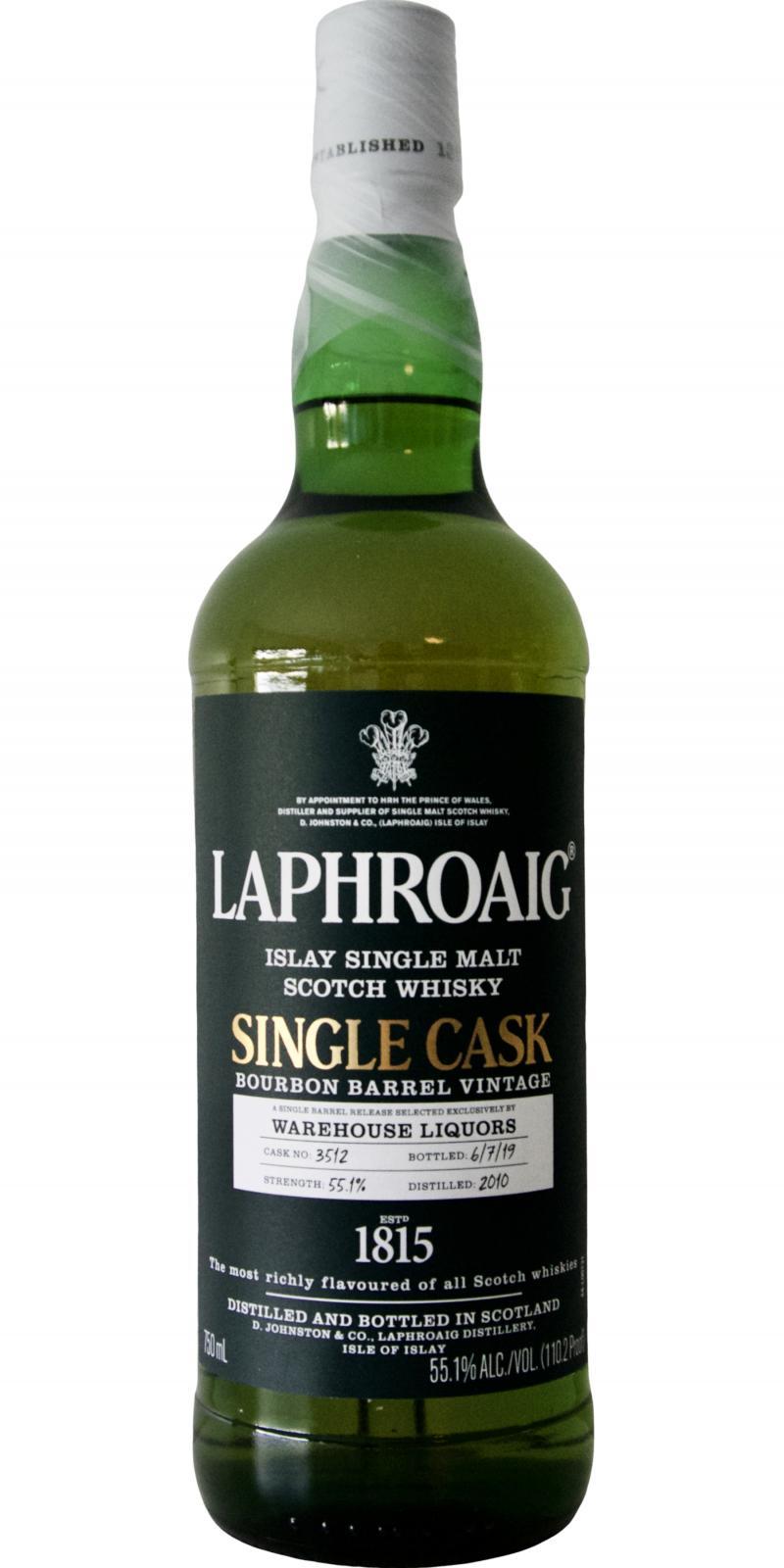 Laphroaig 2010  Single Cask - Bourbon Barrel Vintage