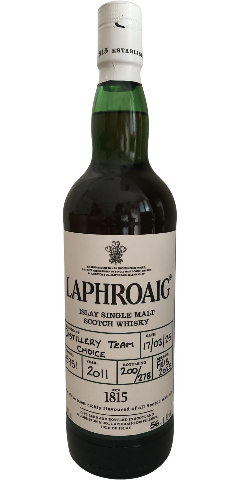 Laphroaig 2011  Distillery Team Choice