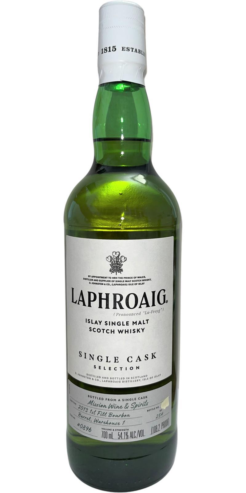 Laphroaig 2013  Single Cask Selection
