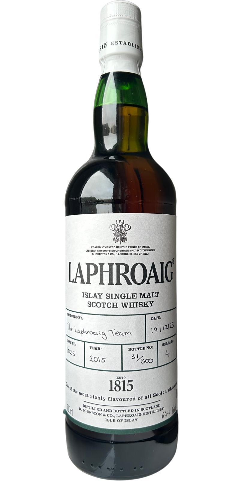 Laphroaig 2015  Single Cask Release 4
