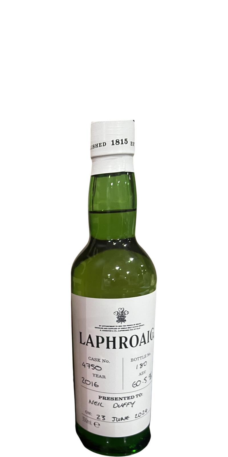 Laphroaig 2016  Single Cask - Dunnage Warhouse Series