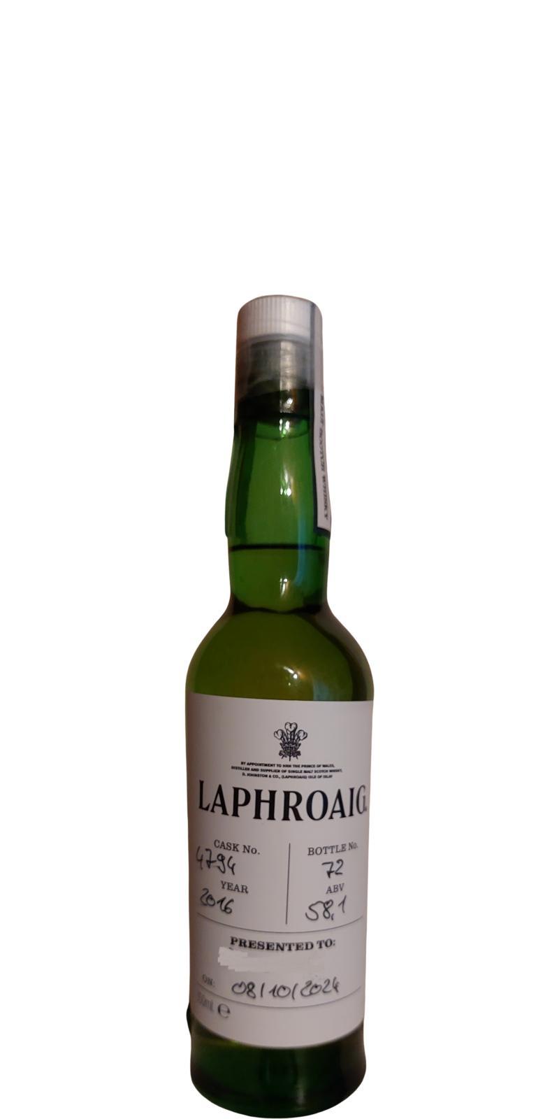 Laphroaig 2016  Single Cask - Dunnage Warehouse Series