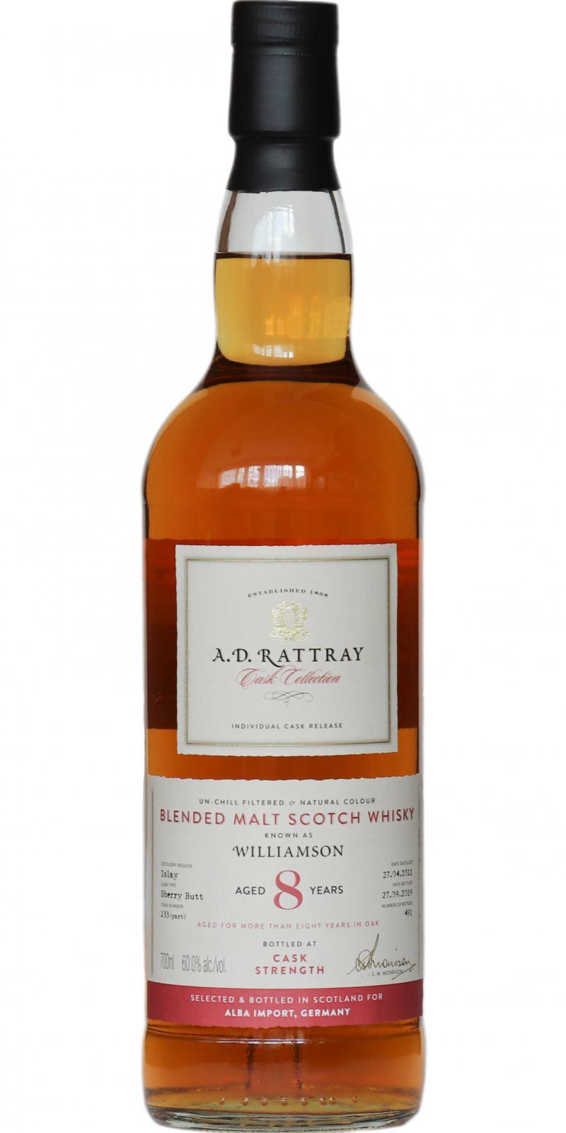 Williamson 2011 DR  Individual Cask Release