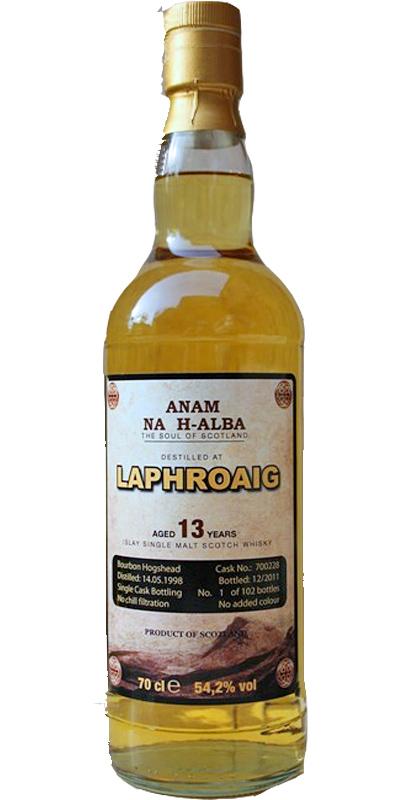 Laphroaig 1998 ANHA  The Soul of Scotland
