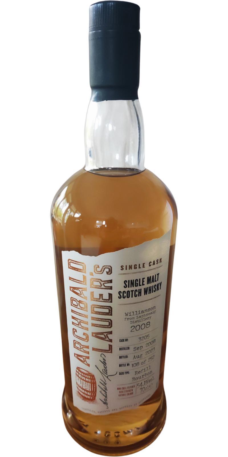 Williamson 2008 AL&C  Single Cask