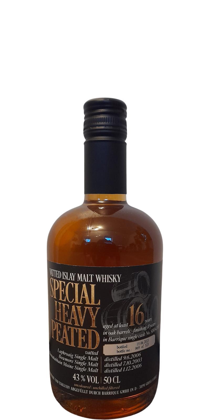 Vatted Islay Malt 16-year-old Bq  Special Heavy Peated