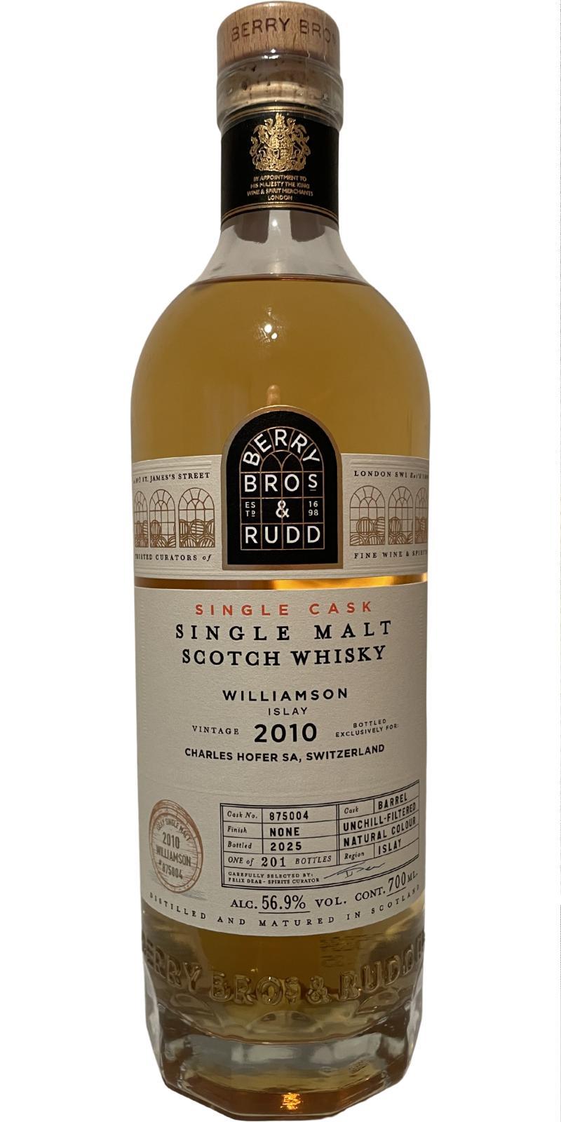 Williamson 2010 BR  Single Cask