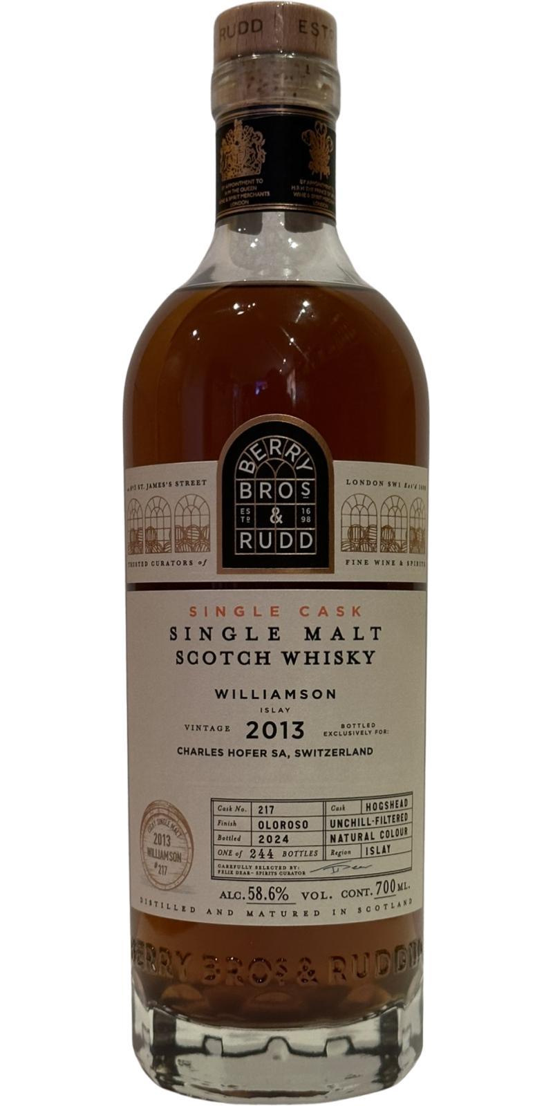 Williamson 2013 BR  Single Cask