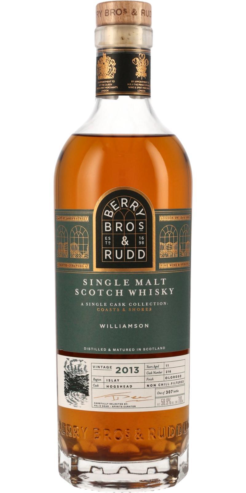 Williamson 2013 BR  A Single Cask Collection: Coasts & Shores