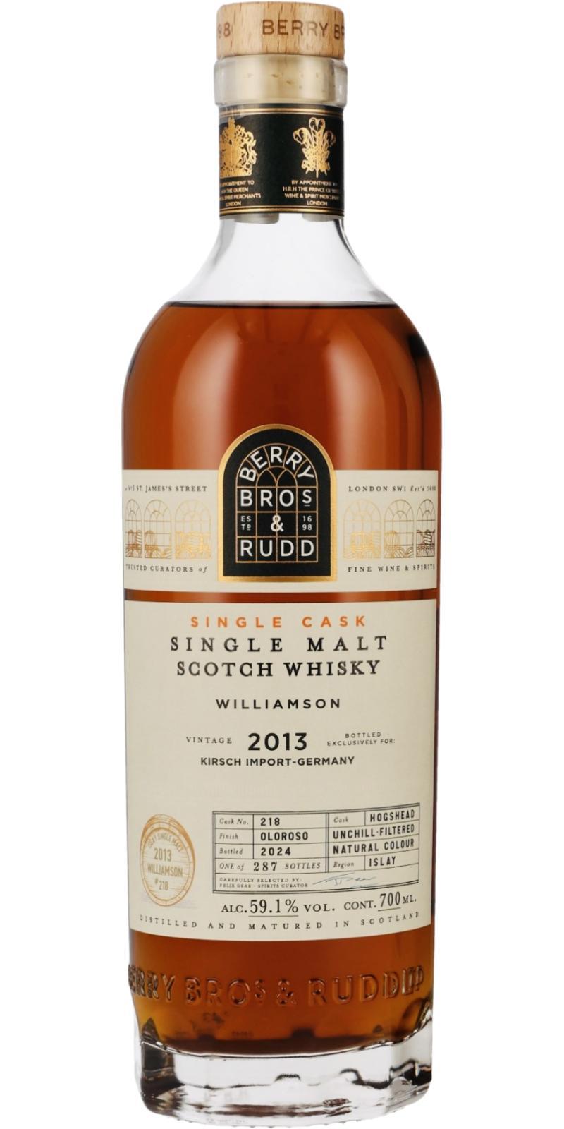 Williamson 2013 BR  Single Cask