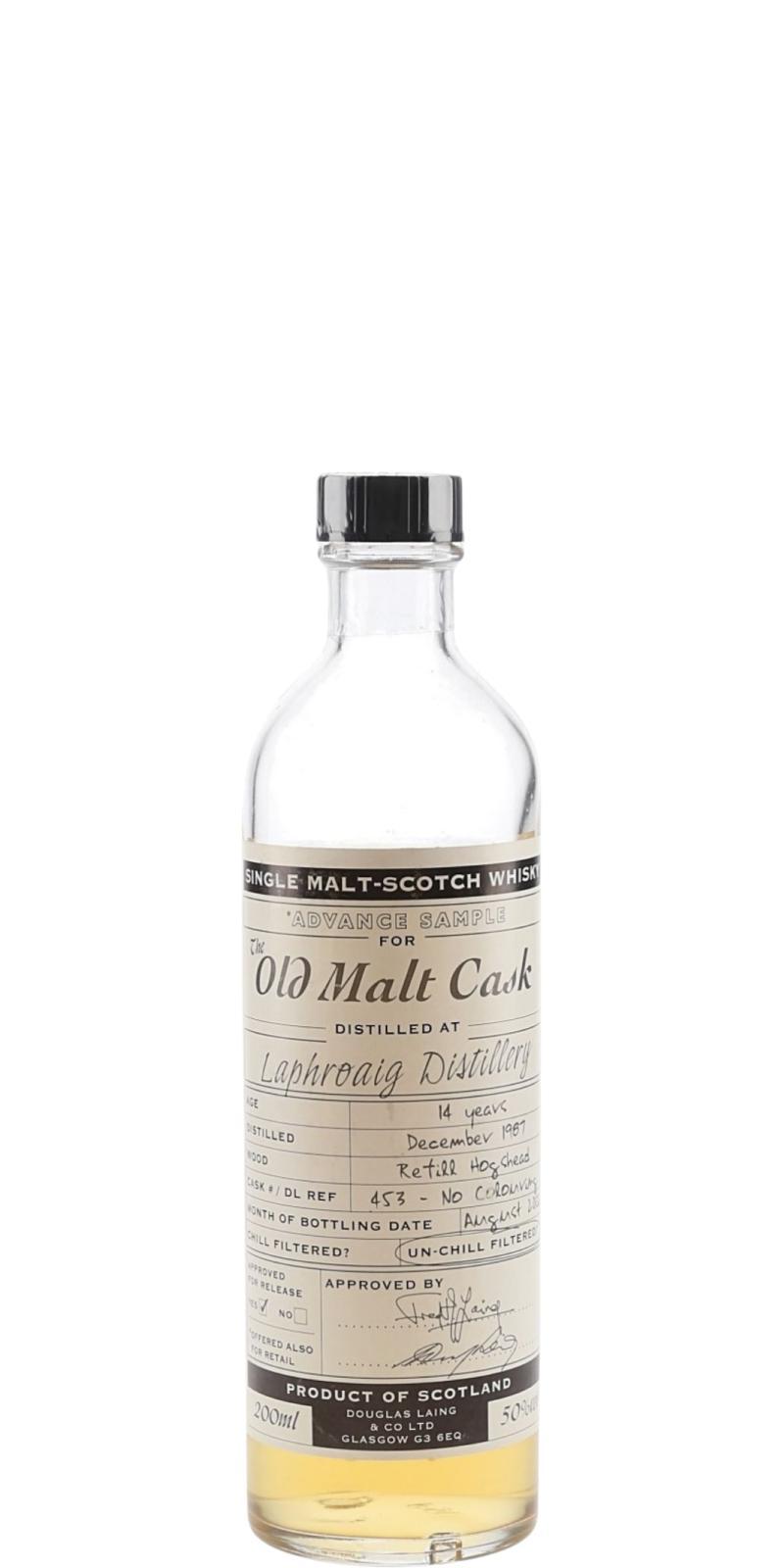 Laphroaig 1987 DL  The Old Malt Cask -  Advanced Sample