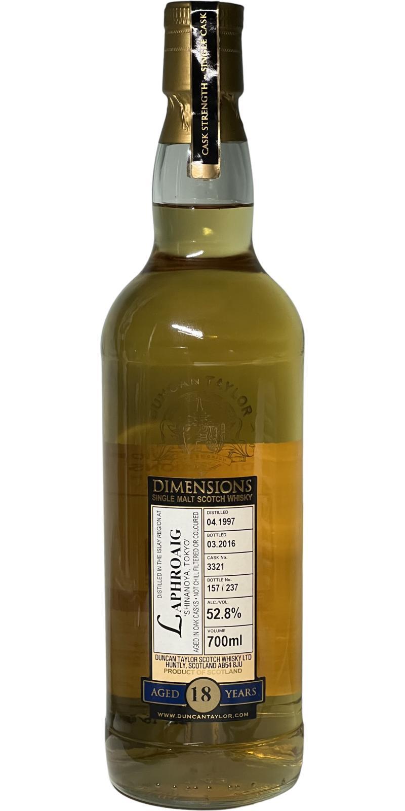 Laphroaig 1997 DT  Dimensions