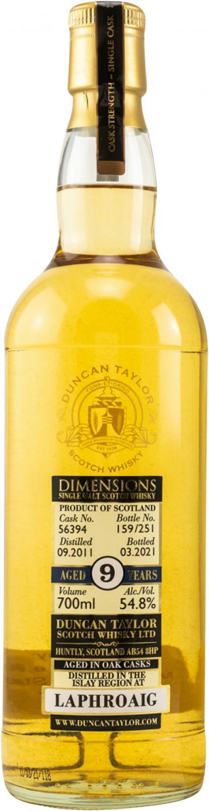 Laphroaig 2011 DT  Dimensions