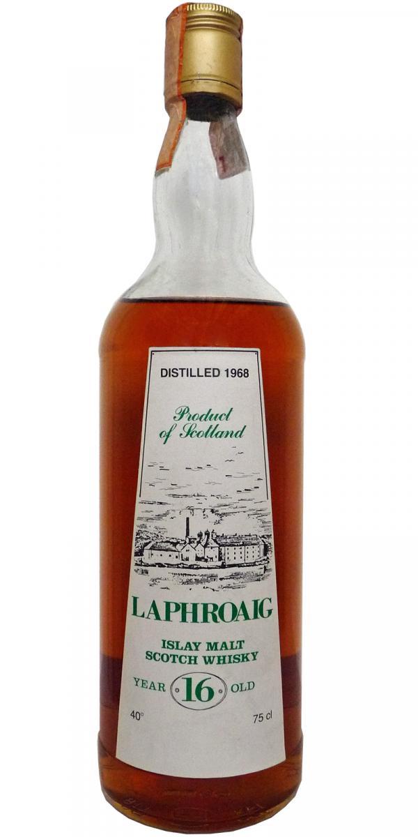 Laphroaig 1968 GM  Round bottle, label from Triangular shape bottle - Sestante impo