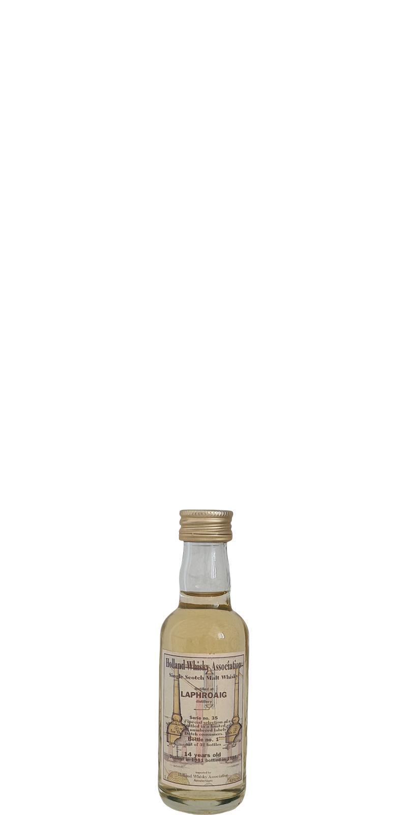 Laphroaig 1981 HPdV  Serie no. 35 - Miniature