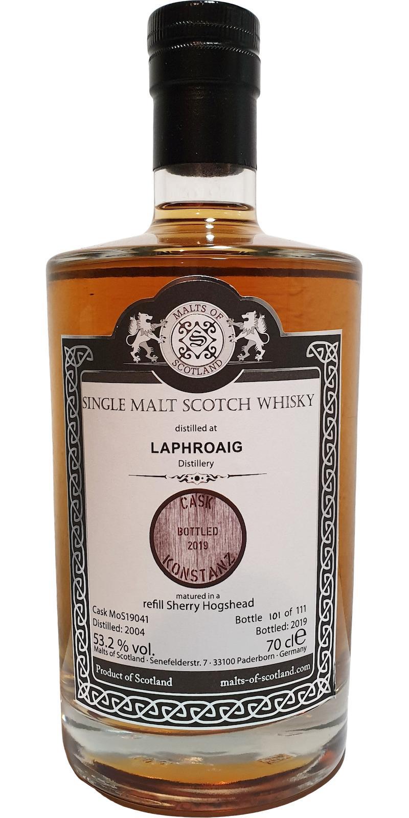 Laphroaig 2004 MoS  Cask Konstanz