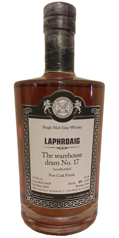 Laphroaig 2004 MoS  The warehouse dram No. 17