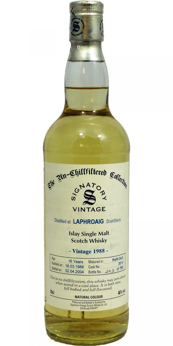 Laphroaig 1988 SV  The Un-Chillfiltered Collection
