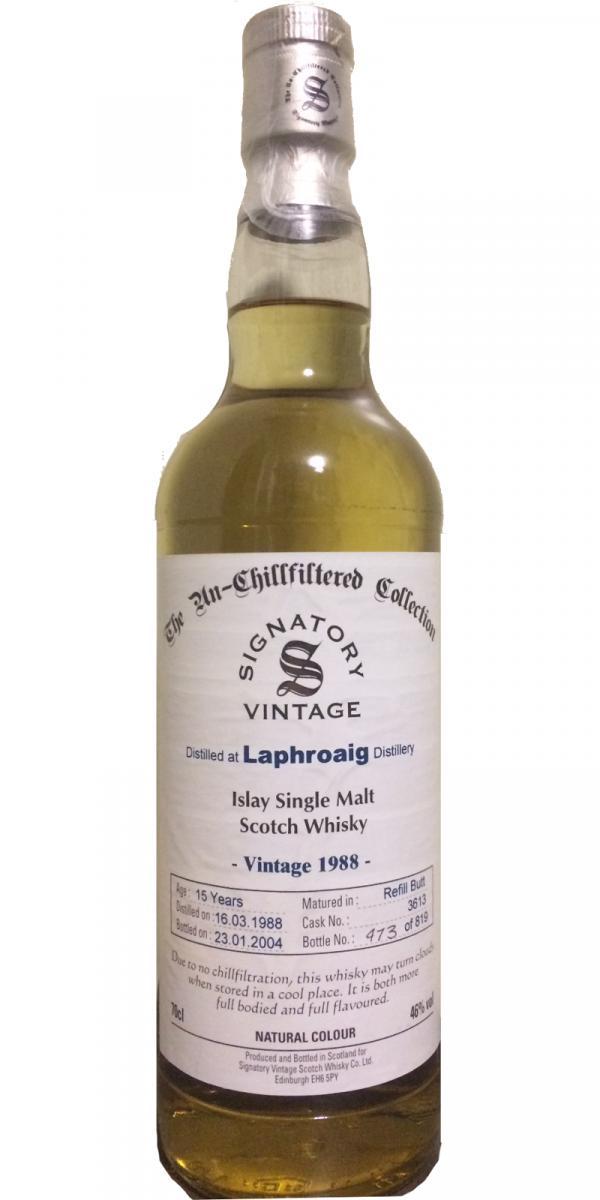 Laphroaig 1988 SV  The Un-Chillfiltered Collection