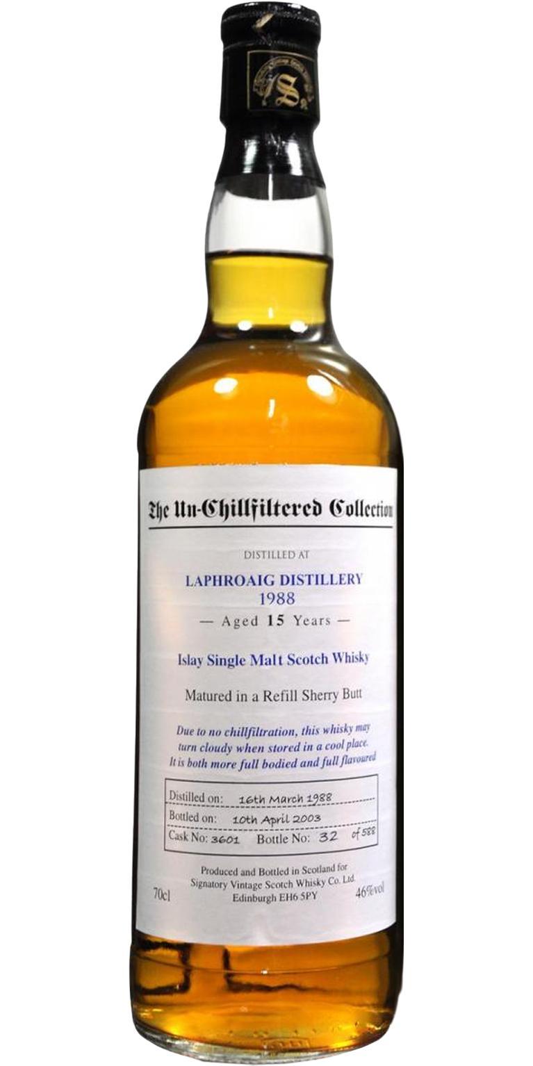 Laphroaig 1988 SV  The Un-Chillfiltered Collection