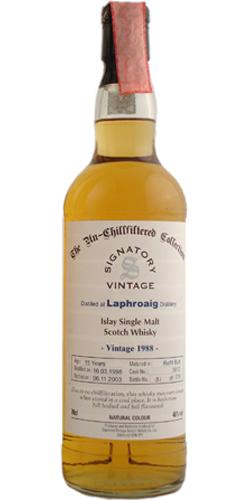 Laphroaig 1988 SV  The Un-Chillfiltered Collection