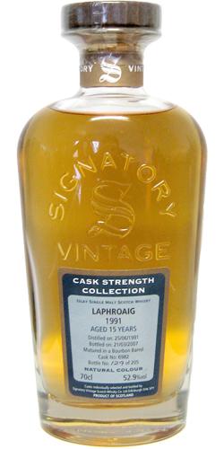 Laphroaig 1991 SV  Cask Strength Collection