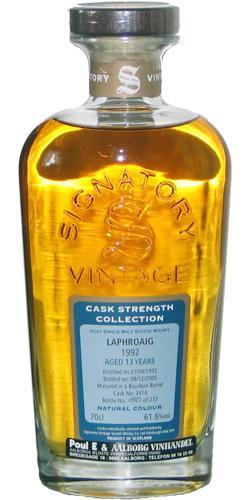 Laphroaig 1992 SV  Cask Strength Collection