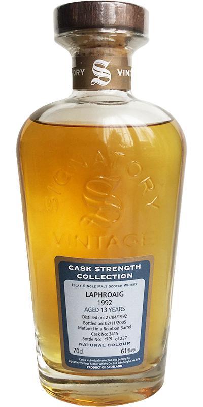 Laphroaig 1992 SV  Cask Strength Collection