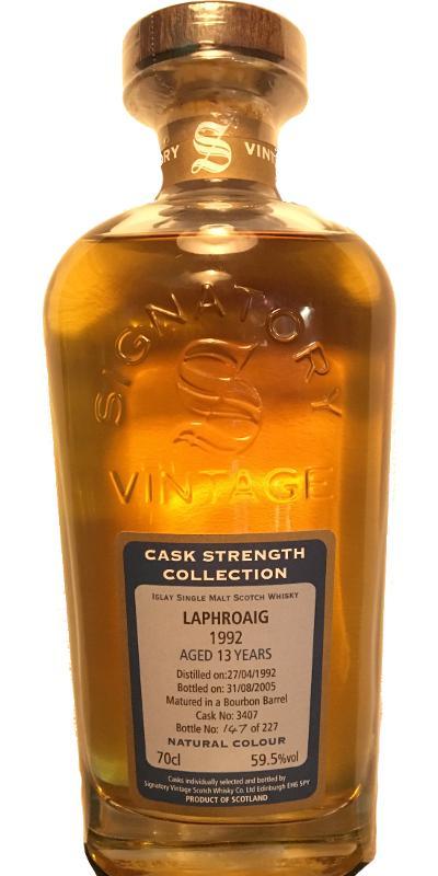 Laphroaig 1992 SV  Cask Strength Collection