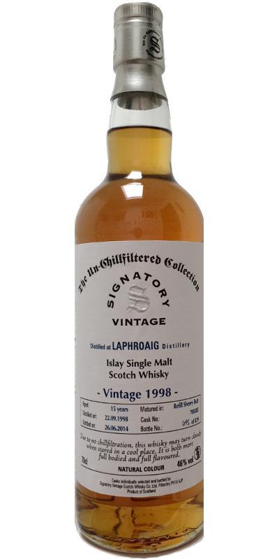 Laphroaig 1998 SV  The Un-Chillfiltered Collection