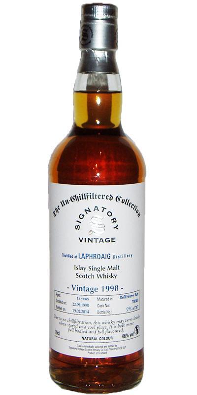 Laphroaig 1998 SV  The Un-Chillfiltered Collection