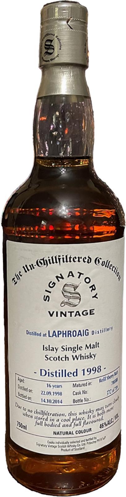 Laphroaig 1998 SV  The Un-Chillfiltered Collection