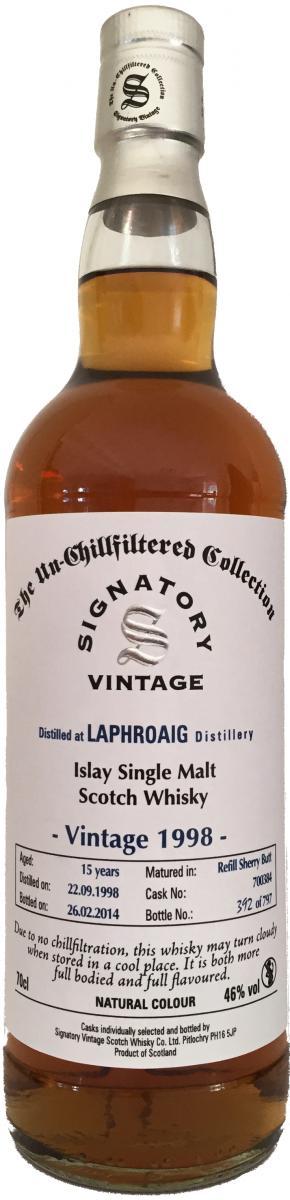 Laphroaig 1998 SV  The Un-Chillfiltered Collection
