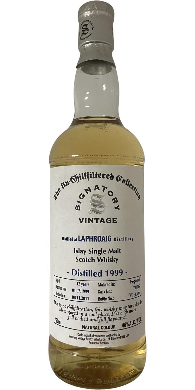 Laphroaig 1999 SV  The Un-Chillfiltered Collection