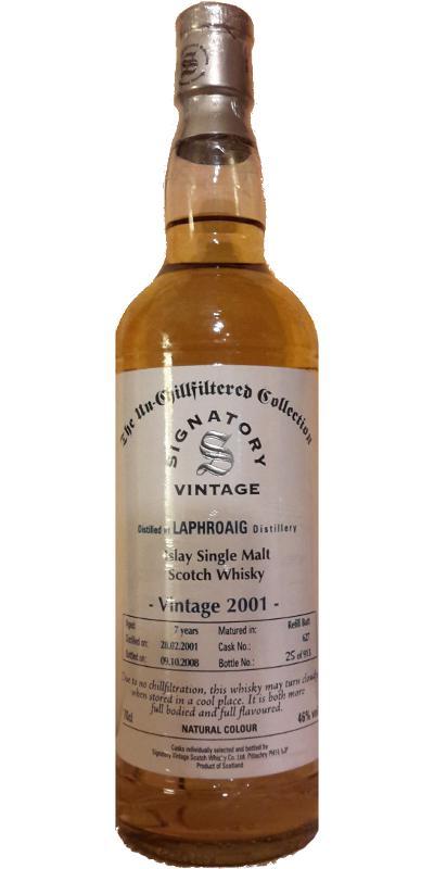 Laphroaig 2001 SV  The Un-Chillfiltered Collection