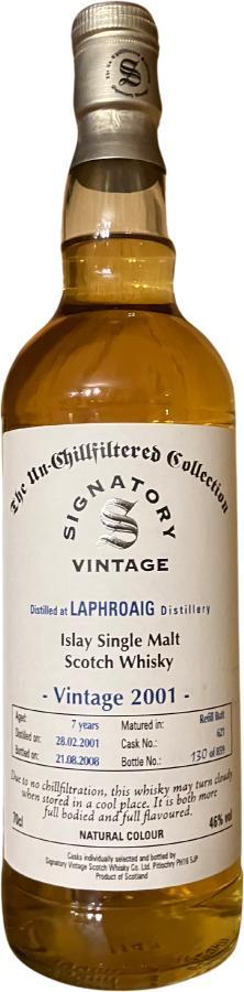 Laphroaig 2001 SV  The Un-Chillfiltered Collection