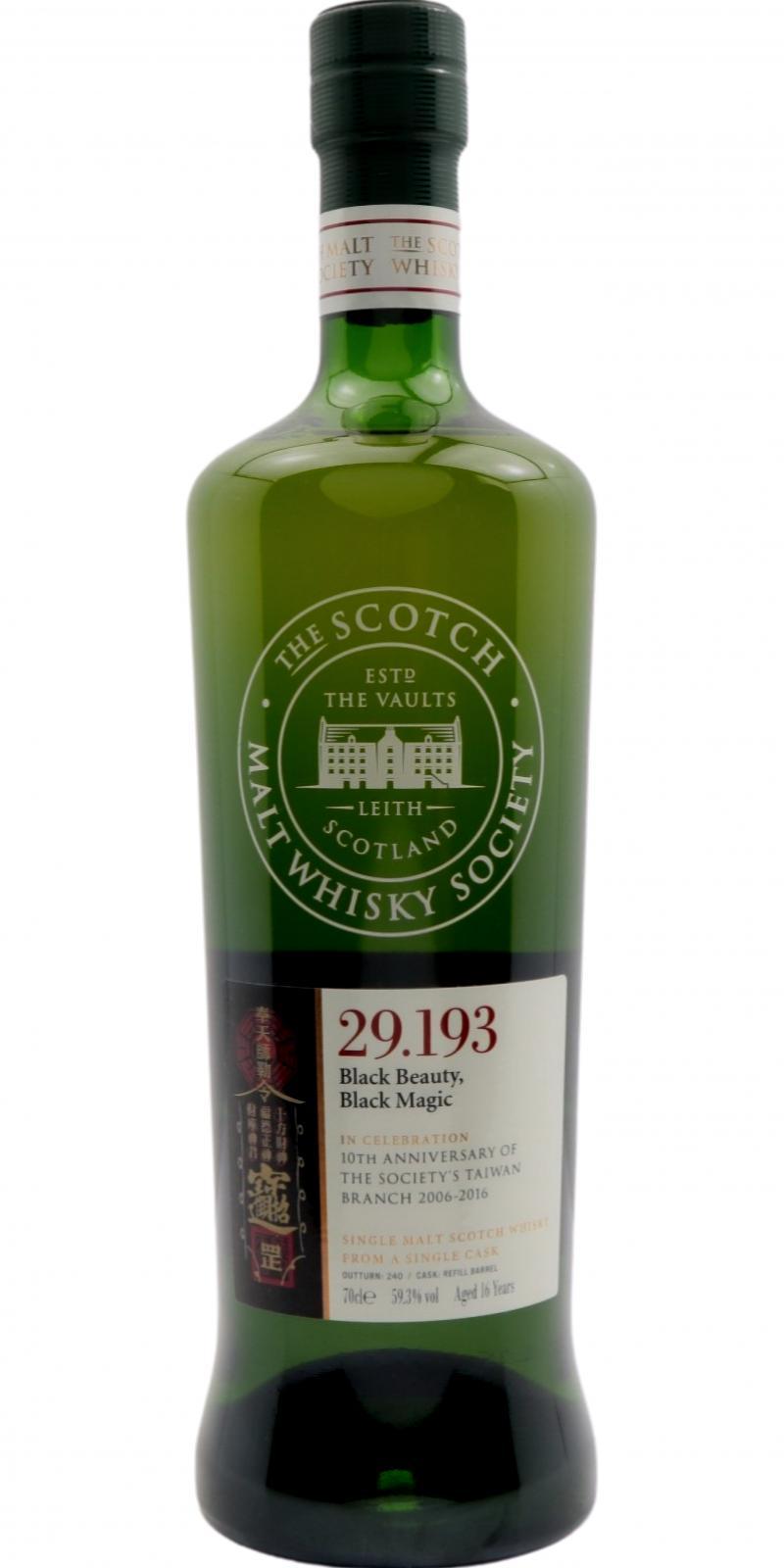 Laphroaig 16-year-old SMWS 29.193  Black Beauty, Black Magic