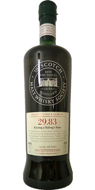 Laphroaig 1989 SMWS 29.83  Kissing a Balrog's bum