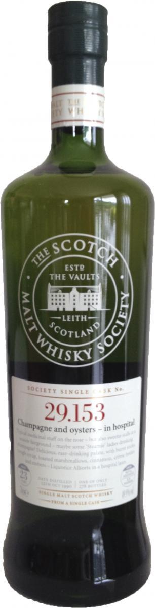 Laphroaig 1990 SMWS 29.153  Champagne and oysters – in hospital