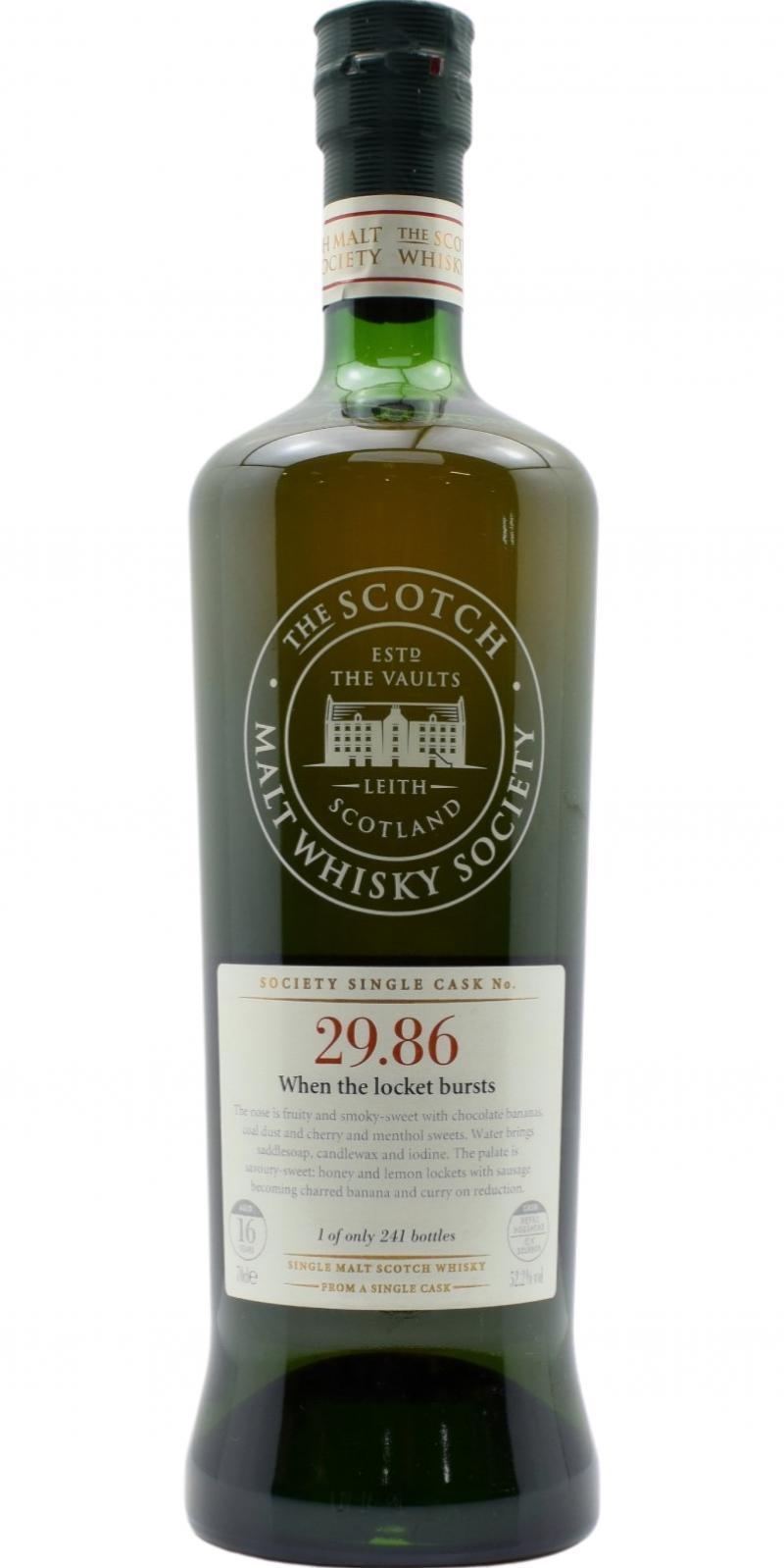 Laphroaig 1993 SMWS 29.86  When the locket bursts